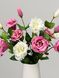 Букет з 5 гілок білої і сливової еустоми, висота 72 см А793 фото 4