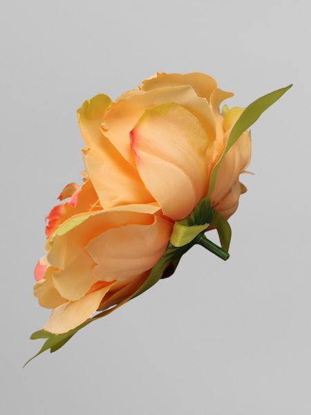 Искусственная головка пиона раскрытая, персиковый, 12 см К05049 фото