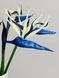 Искусственный цветок стрелиции, бело-голубой, 82 см К13333 фото 5