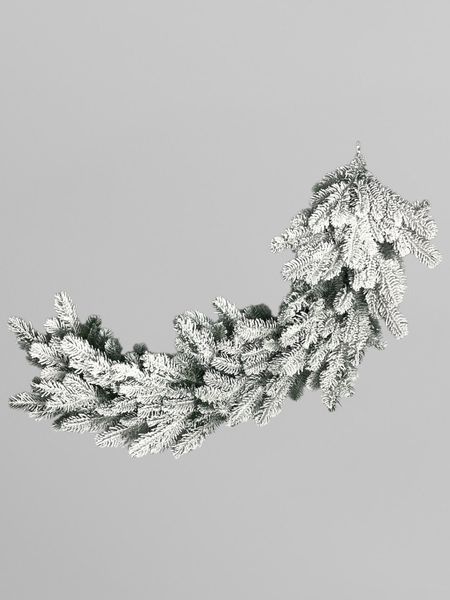 Новорічна хвойна гірлянда лита засніжена Lux, зелений, 120 см Н02003 фото